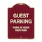 Signmission Designer Series Sign-Guest Parking, Burgundy Heavy-Gauge Aluminum Sign, 24" x 18", BU-1824-23925 A-DES-BU-1824-23925 - alternate 1